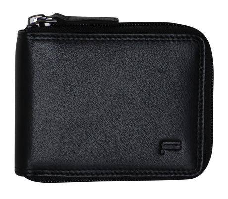 Futura Mens Zip Around Leather Wallet RFID Gift - Black