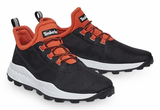 Timberland Mens Brooklyn Fabric Oxford Sneakers Shoes - Black Mesh with Orange