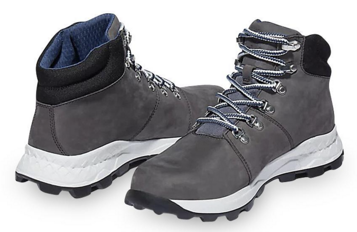 Timberland Mens Brooklyn Lightweight Hiker Leather Boots - Mid Grey Nubuck