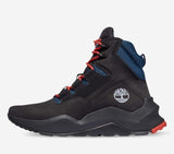 Timberland Mens Madbury Side Zip Waterproof Hikers Shoes - Black Nubuck w/ Blue