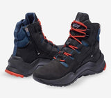 Timberland Mens Madbury Side Zip Waterproof Hikers Shoes - Black Nubuck w/ Blue