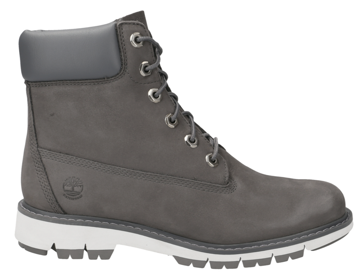 Timberland Womens Lucia Way 6 Inch Boot Leather Waterproof - Mid Grey Nubuck