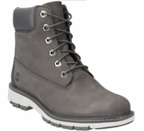 Timberland Womens Lucia Way 6 Inch Boot Leather Waterproof - Mid Grey Nubuck