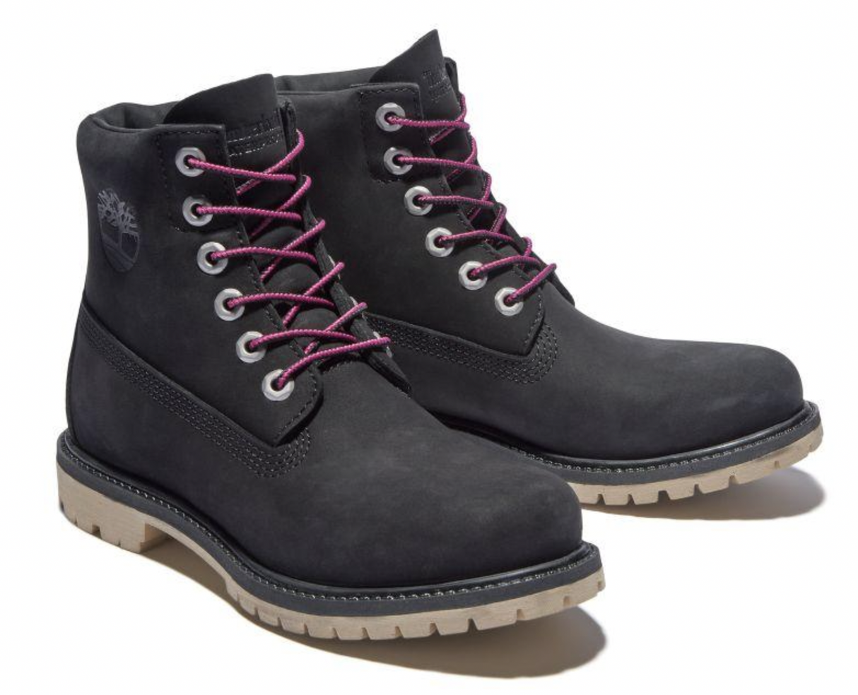 Timberland Womens Paninara Collarless 6-Inch Waterproof Boot - Black Nubuck