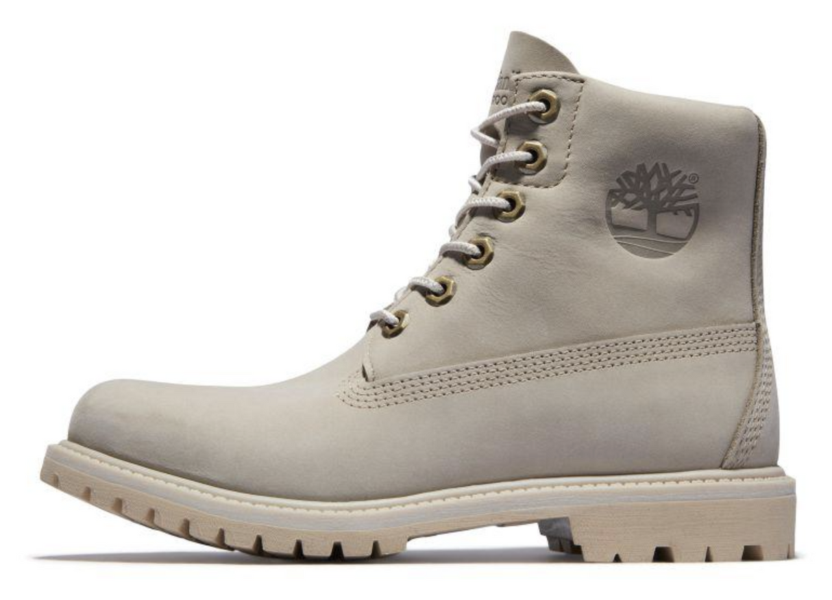 Timberland Womens Paninara Collarless 6" Waterproof Boots - Light Grey Nubuck