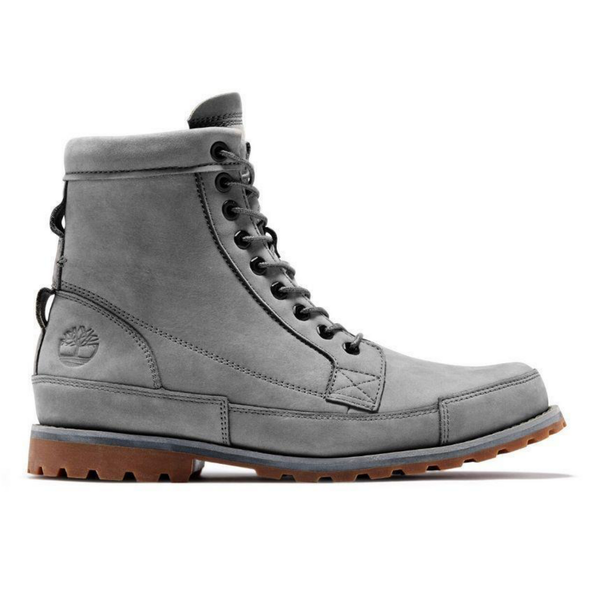 Timberland Mens Earthkeeper Original Leather 6" Boots Shoes  - Dark Grey Nubuck