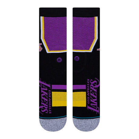 Stance Mens Lakers Shortcut 2 Los Angeles Socks Basketball NBA - Purple