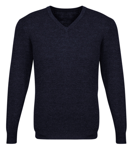 Mens Advatex Varesa Wool Pullover Jumper Cardigan - Navy