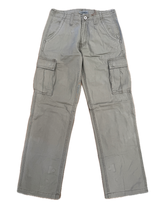 Mens 100% Cotton Cargo Pants Relaxed Easy Fit Straight Leg in Khaki