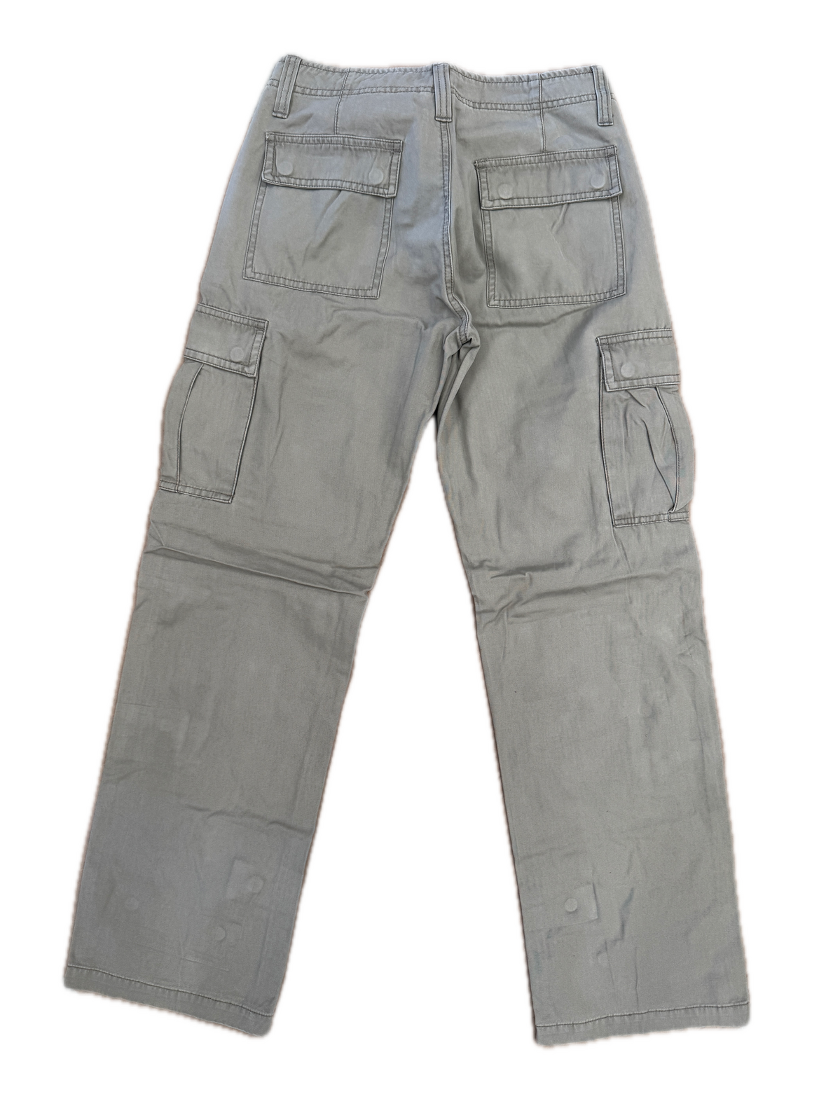 Mens 100% Cotton Cargo Pants Relaxed Easy Fit Straight Leg in Khaki