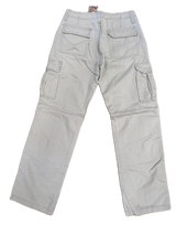 Mens 100% Cotton Cargo Pants Relaxed Easy Fit Straight Leg in Sand