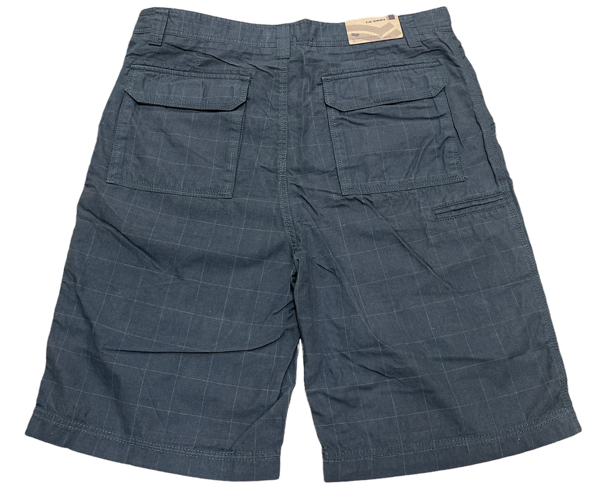 Mens 100% Cotton Summer Shorts - Check Grey