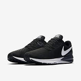 Nike Mens Air Zoom Structure 22 Running Shoe - Black/White-Gridiron