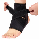 AXIGN Medical Ankle Support Brace Corrector Strap Elastic Adjustable Compression - Black