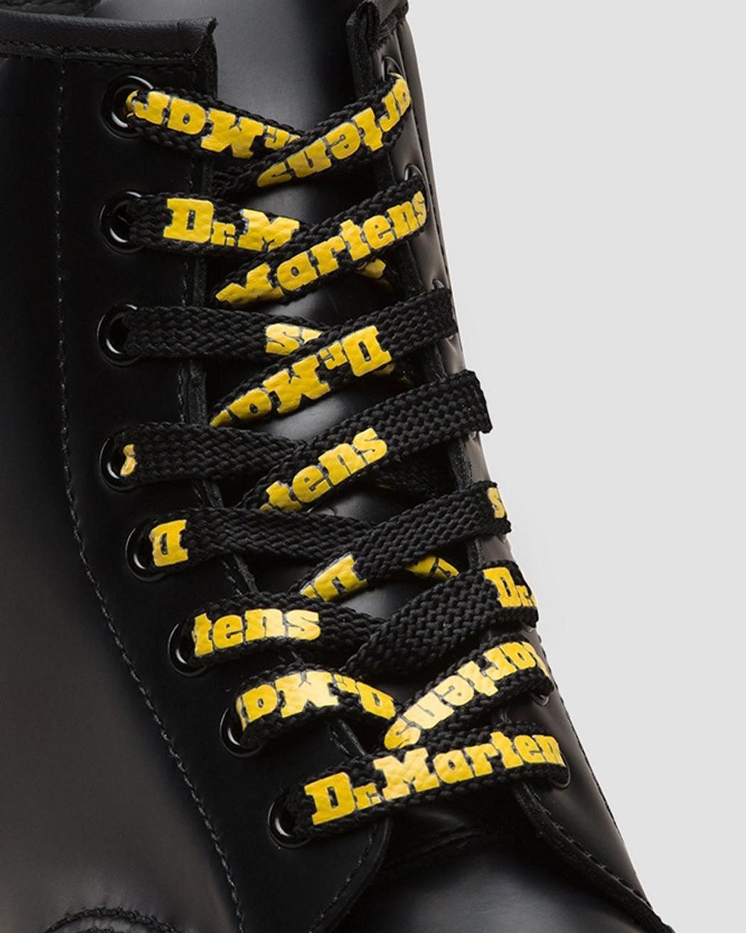 Dr. Martens 55" Shoe Laces Suits 8-10 Eye Boots Doc Martins - 140cm Black/Yellow