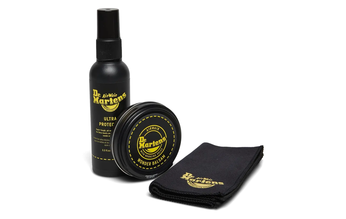 Dr. Martens Shoe Care Kit Wonder Balsam Leather Shoe Polish, Ultra Protector & Cloth