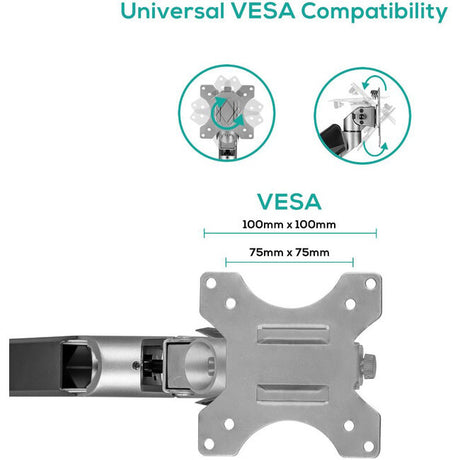 mbeat Activiva Heavy Duty Single Monitor Screen Gas Spring Arm Holder