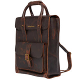 Dr Martens Backpack Waxed Full Grain Leather Bag - Chestnut Brown