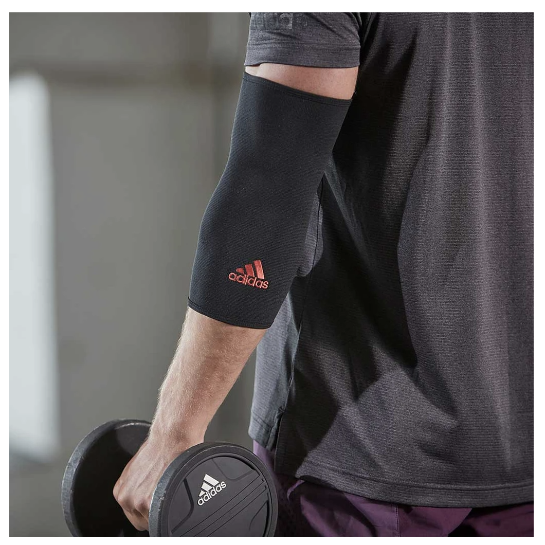 Adidas Elbow Support Compression Sleeve Joint Support Brace - Black/Red