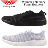 AEROSPORT Impress Womens Memory Foam Runners Sneakers Gym Knit Mesh