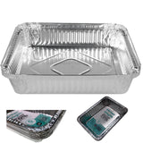 120x ALUMINIUM FOIL BAKING Trays Containers BBQ Takeaway Roasting 22cm*15.5cmx*5cm