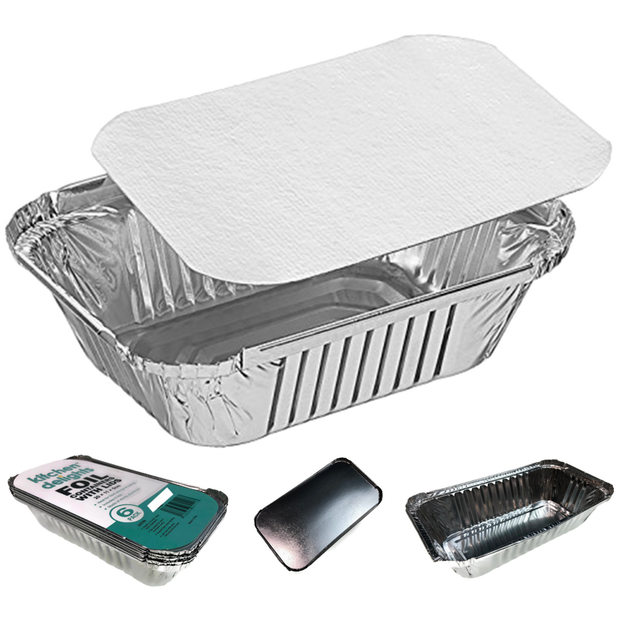 96x ALUMINIUM FOIL BAKING Trays Containers BBQ Takeaway Roasting 32cm*26cm*6.3cm