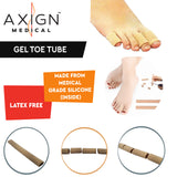 1 Pair AXIGN Medical Gel Toe Tube (Open) - Foot Pain Corn & Callus Relief