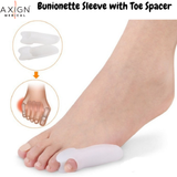 Bunionette Sleeve w Toe Spacer Corn Sleeve Cushion Relieves & Corrects Bunionettes