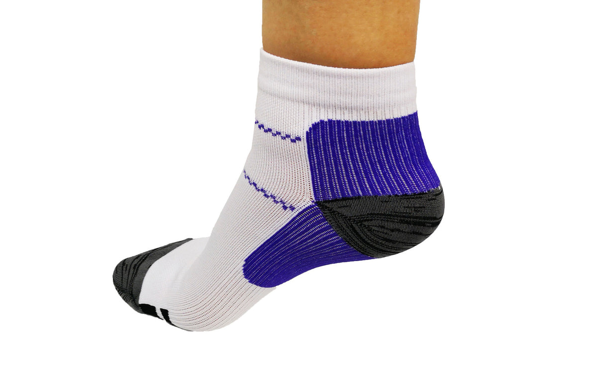 AXIGN Medical Compression Running Socks Unisex  - Purple/White