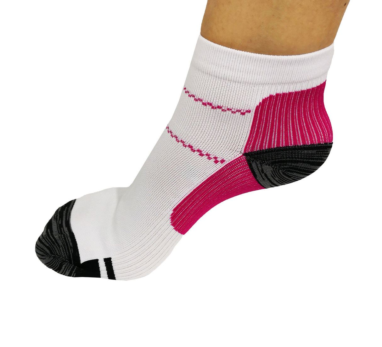 AXIGN Medical Compression Running Socks - Pink/White