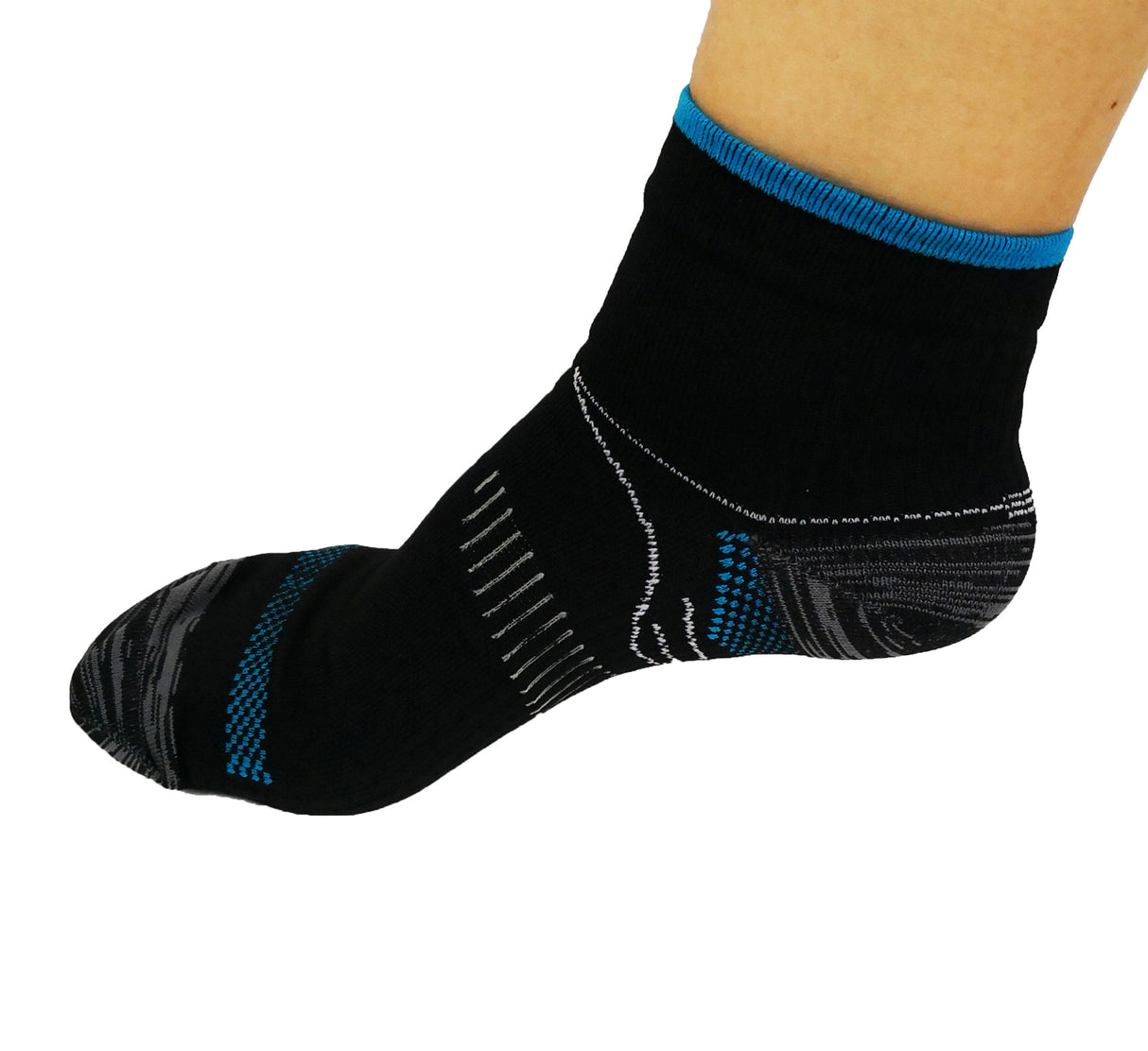 AXIGN Medical Compression Running Socks - Blue/Black