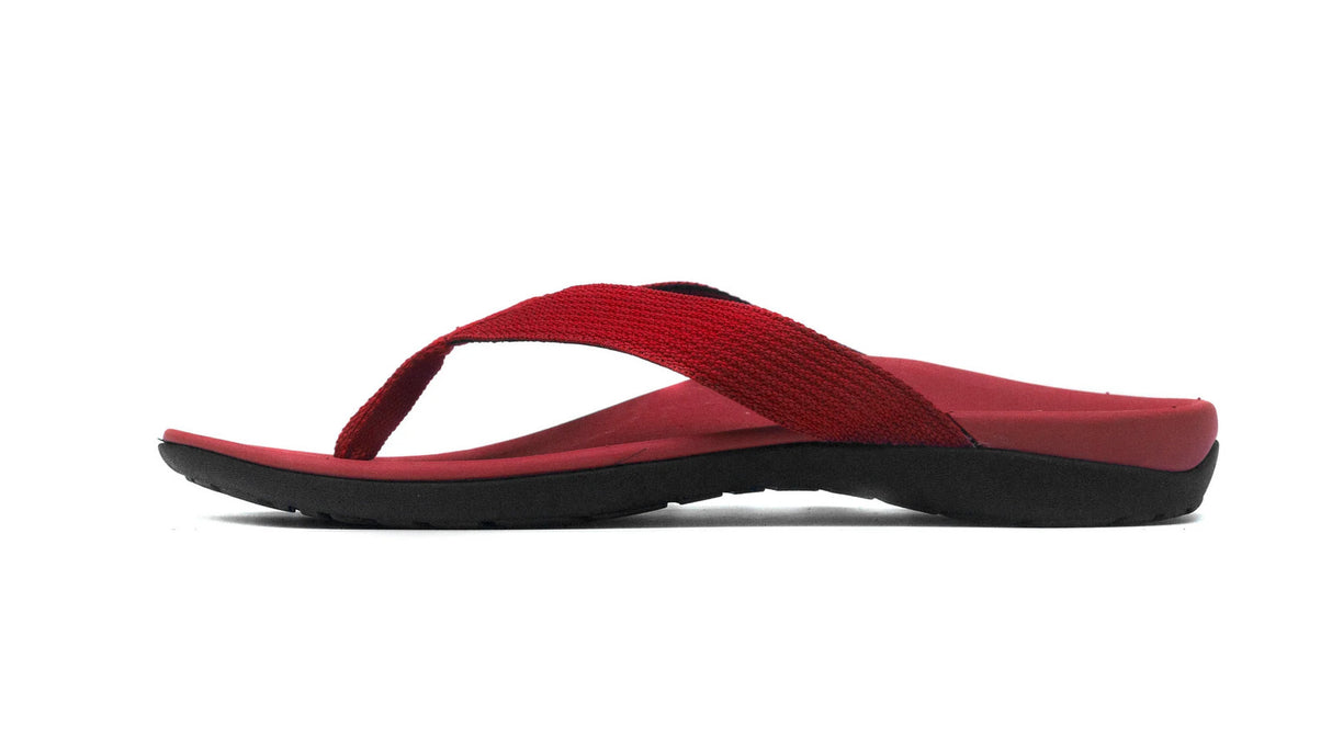 AXIGN Premium Orthotic Arch Support Flip Flops Sandal Thongs Archline - Red