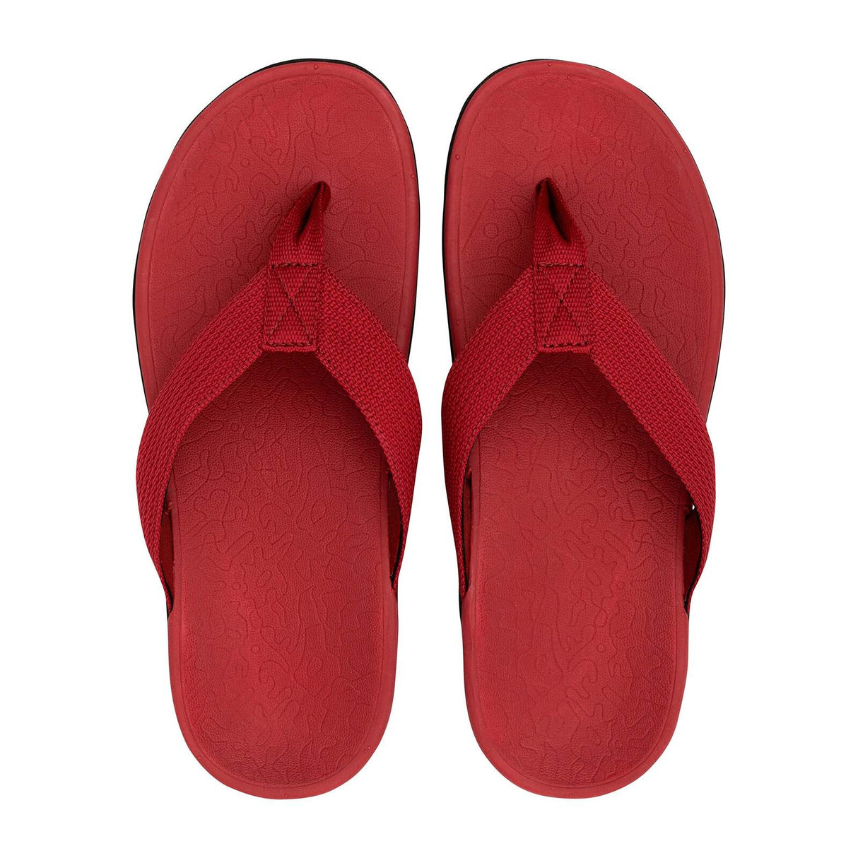 AXIGN Premium Orthotic Arch Support Flip Flops Sandal Thongs Archline - Red