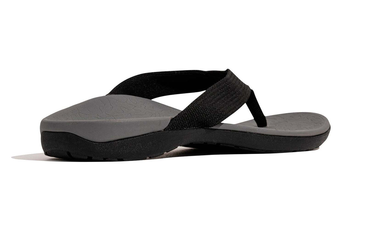 AXIGN Premium Orthotic Arch Support Flip Flops Sandal Thongs Archline - Grey/Black