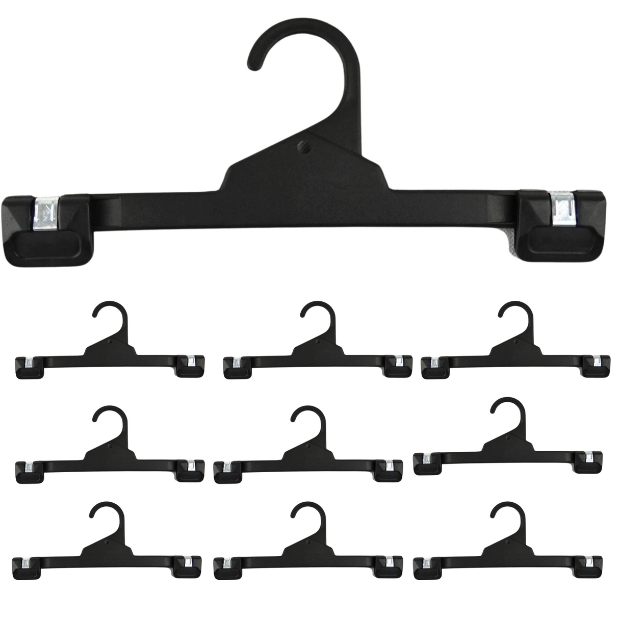 10x Heavy Duty Adult Clip Hanger 310mm Commercial Trouser Pants Skirts BULK R31