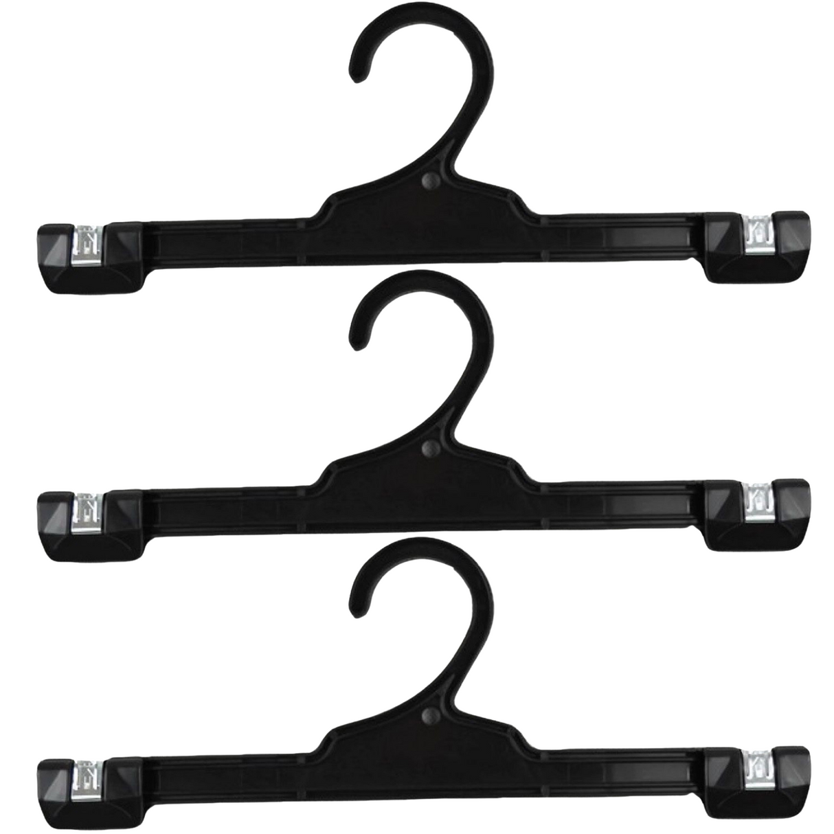 3x CLIP HANGERS Push Down Hanger 310mm Commercial Pants Skirts Shorts Dress R310