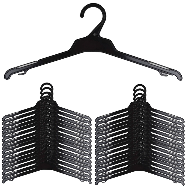 60x TOP HANGERS Ultra Thin Clothes Hanger Garment Holder All Purpose 400mm R38