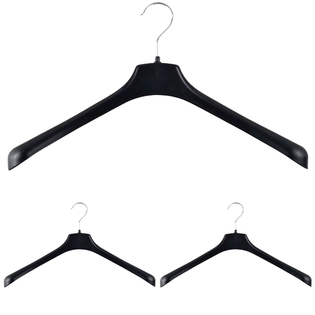 3x JACKET HANGER Heavy Duty 460mm Commercial Pants Clothing Coat Quality R51L