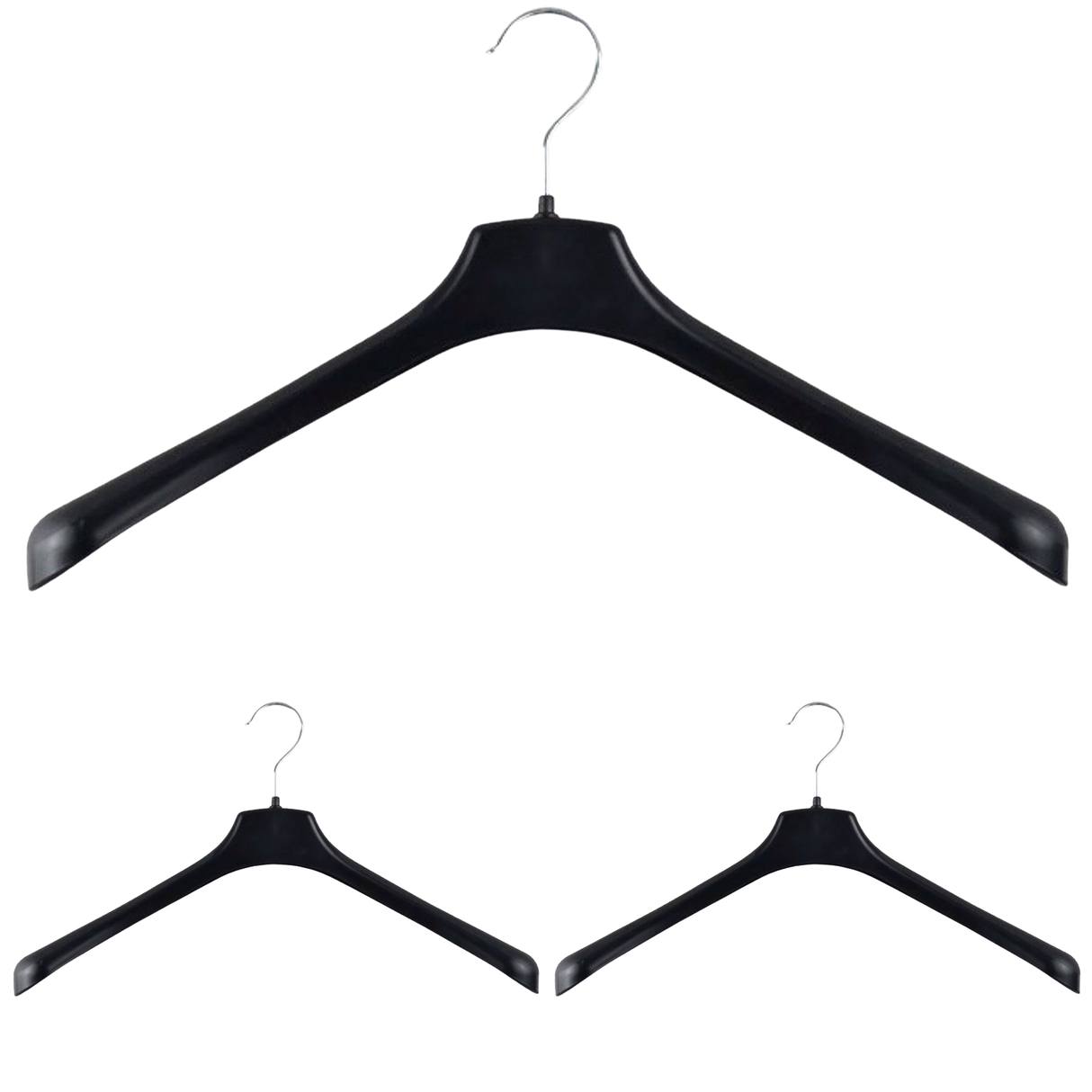 3x JACKET HANGER Heavy Duty 430mm Commercial Pants Clothing Coat BULK R51M