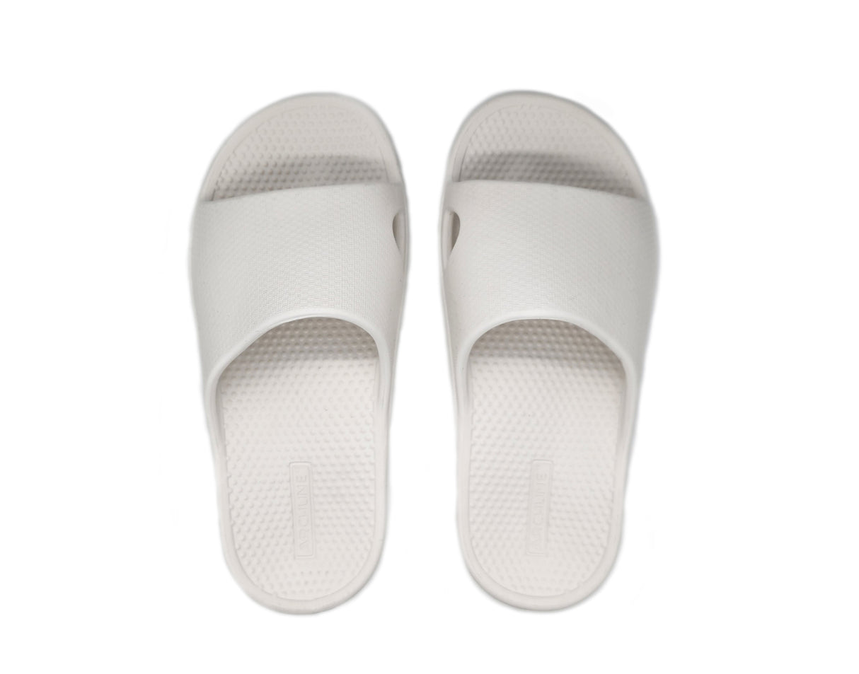 Archline Rebound Orthotic Slides Flip Flop Thongs Slip On Arch Support - White