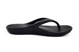 Archline Rebound Orthotic Foam Thongs Arch Support Flip Flops Orthopedic - Black