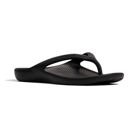 Archline Rebound Orthotic Foam Thongs Arch Support Flip Flops Orthopedic - Black