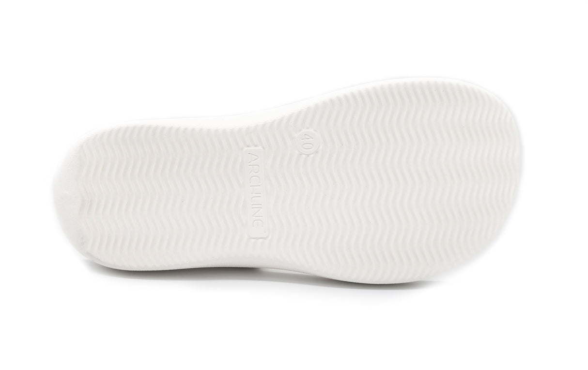 Archline Orthotic Foam Thongs Arch Support Flip Flops Orthopedic Rebound - White