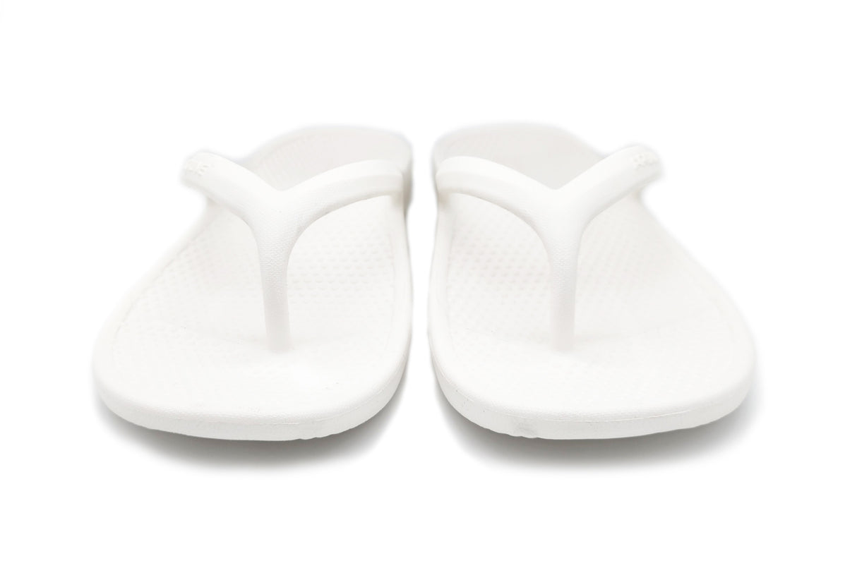 Archline Orthotic Foam Thongs Arch Support Flip Flops Orthopedic Rebound - White