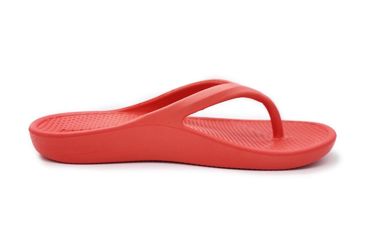 Archline Orthotic Foam Thongs Arch Support Flip Flops Orthopedic Rebound - Red