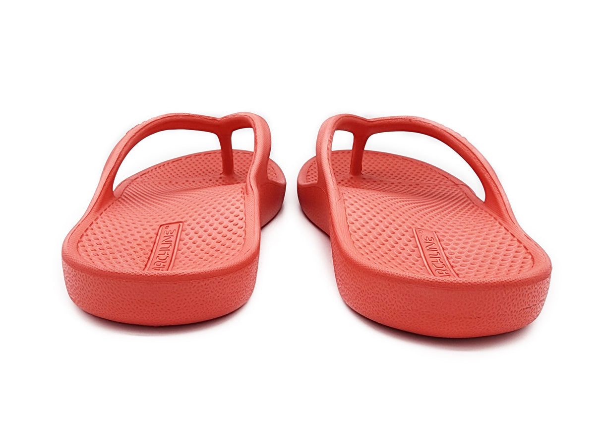 Archline Orthotic Foam Thongs Arch Support Flip Flops Orthopedic Rebound - Red