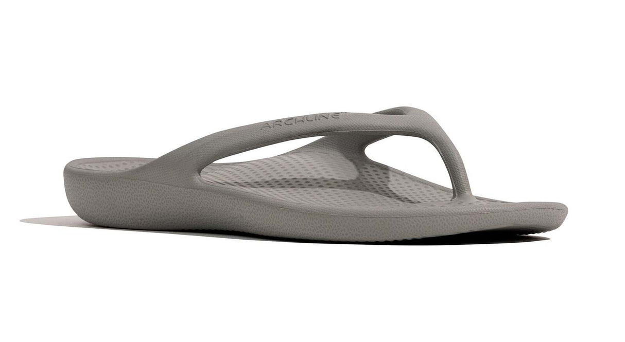 Archline Orthotic Foam Thongs Arch Support Flip Flops Orthopedic Rebound - Grey