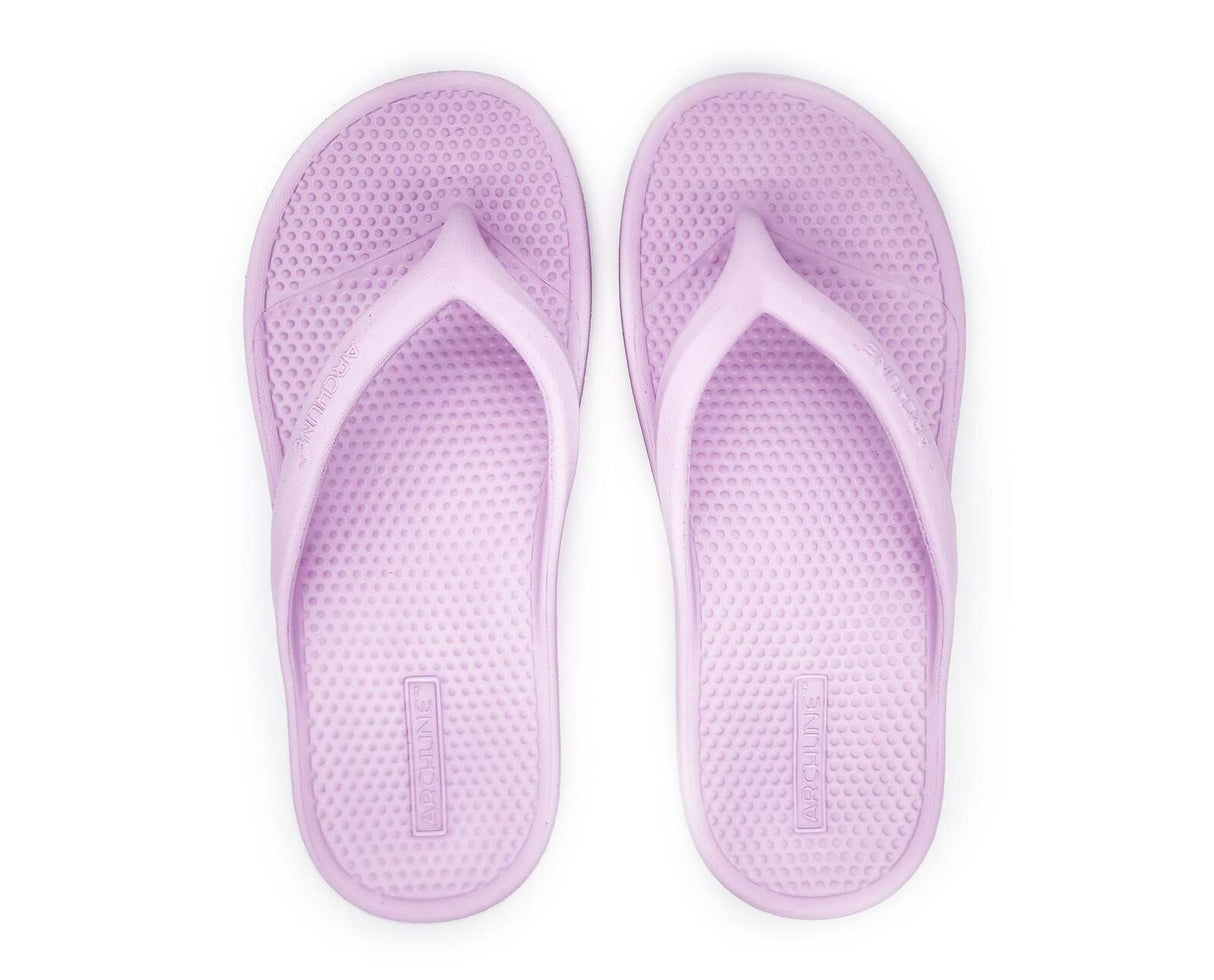 Archline Orthotic Foam Thongs Arch Support Flip Flops Orthopedic Rebound - Lilac