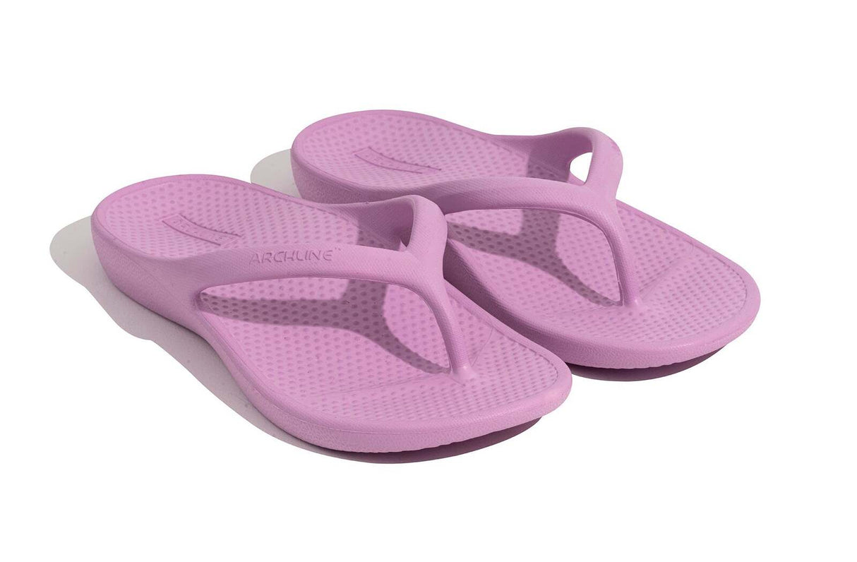 Archline Orthotic Foam Thongs Arch Support Flip Flops Orthopedic Rebound - Lilac