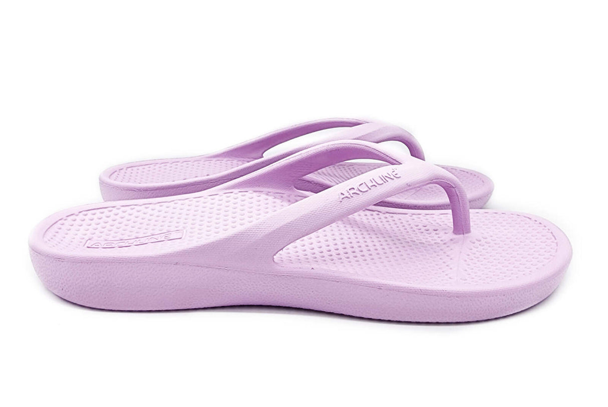 Archline Orthotic Foam Thongs Arch Support Flip Flops Orthopedic Rebound - Lilac